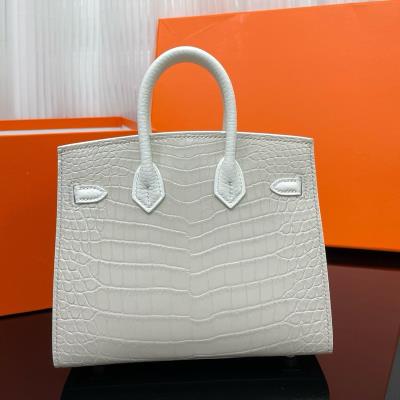 wholesale quality hermes faubourg birkin snow alligator